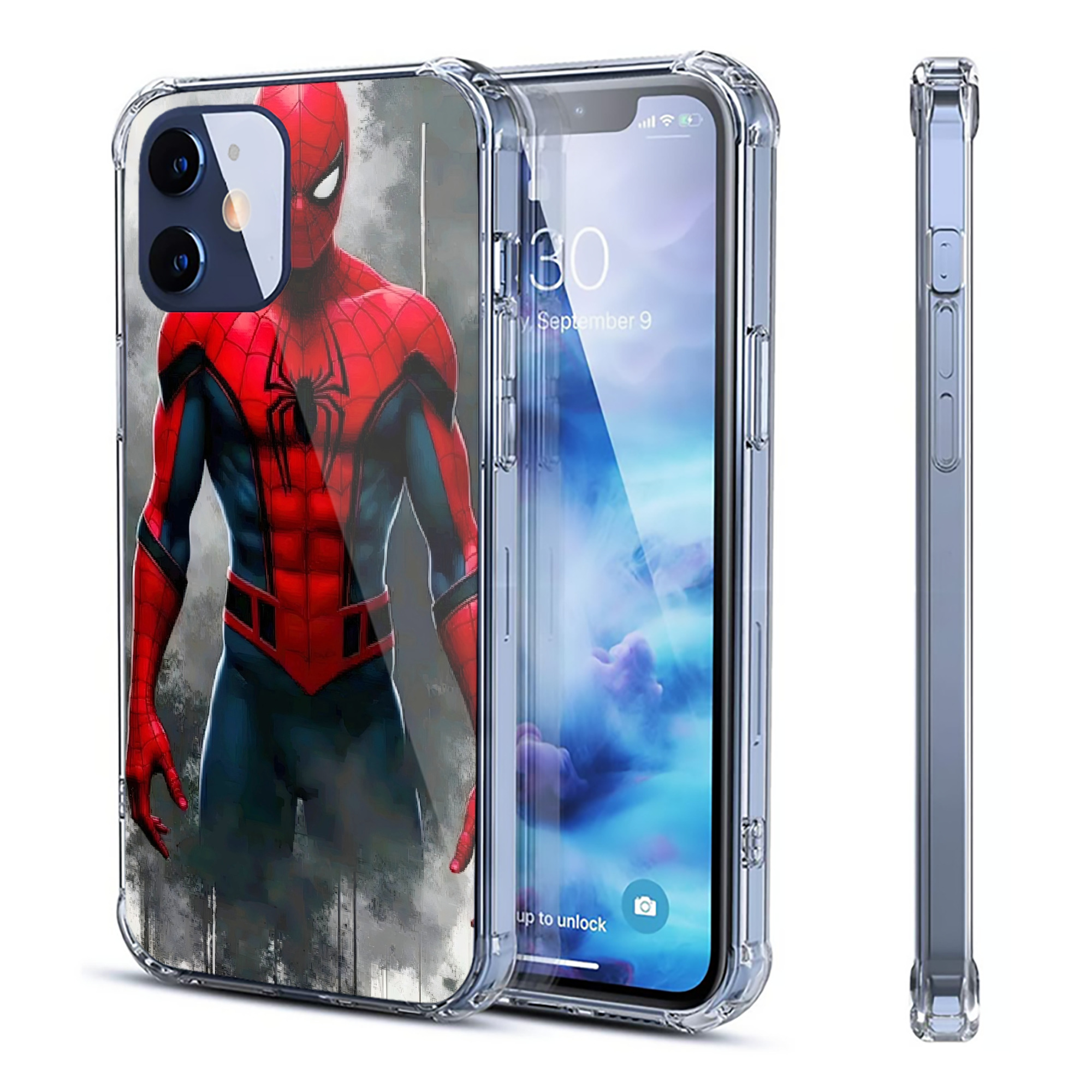 （画像用） Spider Man スパイダーマン 【iPhone 12シリーズ対応】透明スマホケース（クリアソフトケース）